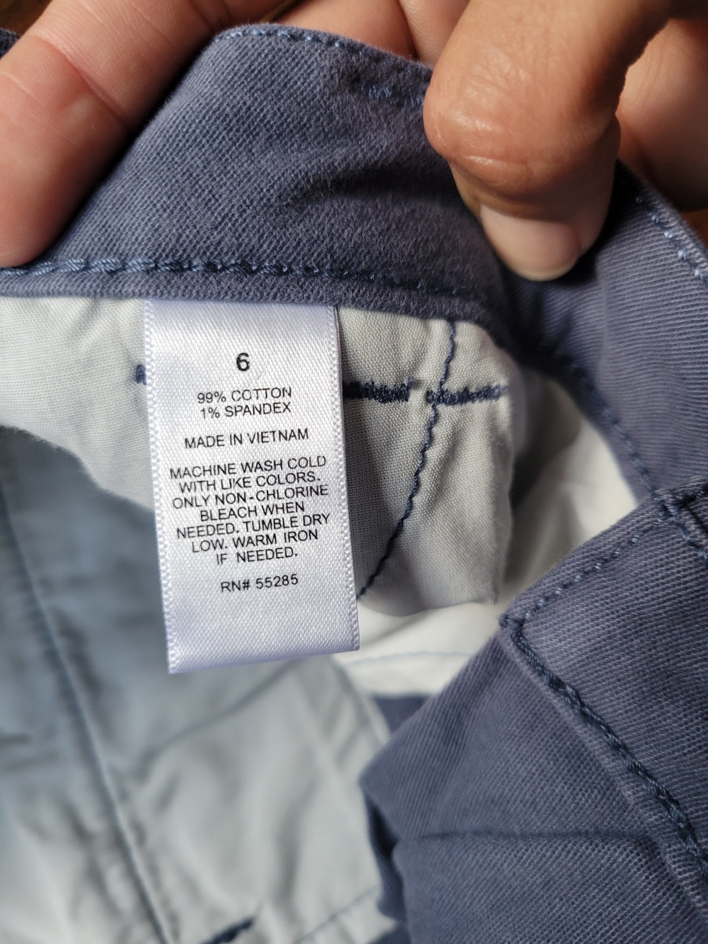 Express Womens Shorts 6 Blue Chino Shortie Capsule Minimalist Preppy Timeless - Picture 15 of 17